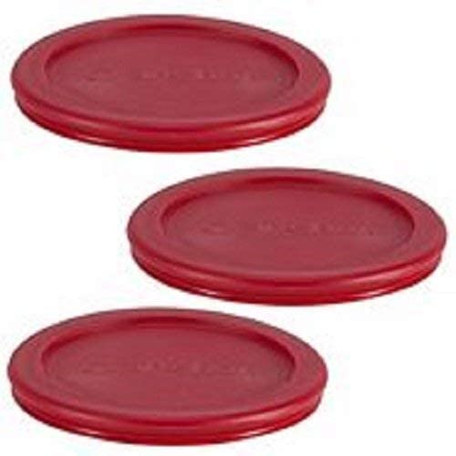Anchor Hocking Classic Round Food Storage Snugfit Replacement Lids, Red, 2 Cup, Set Of 3