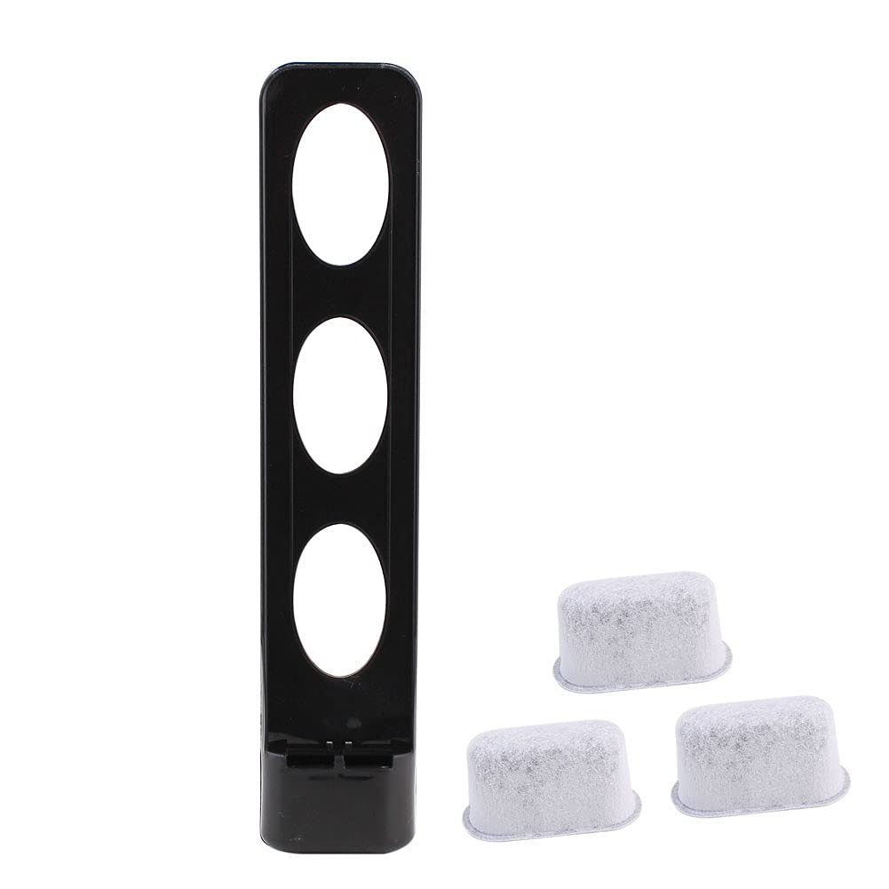 Veterger Replacement Parts Water Filter Holder With 3 Pack Charcoal Water Filters,Compatible With Cuisinart Coffee Maker (Black)