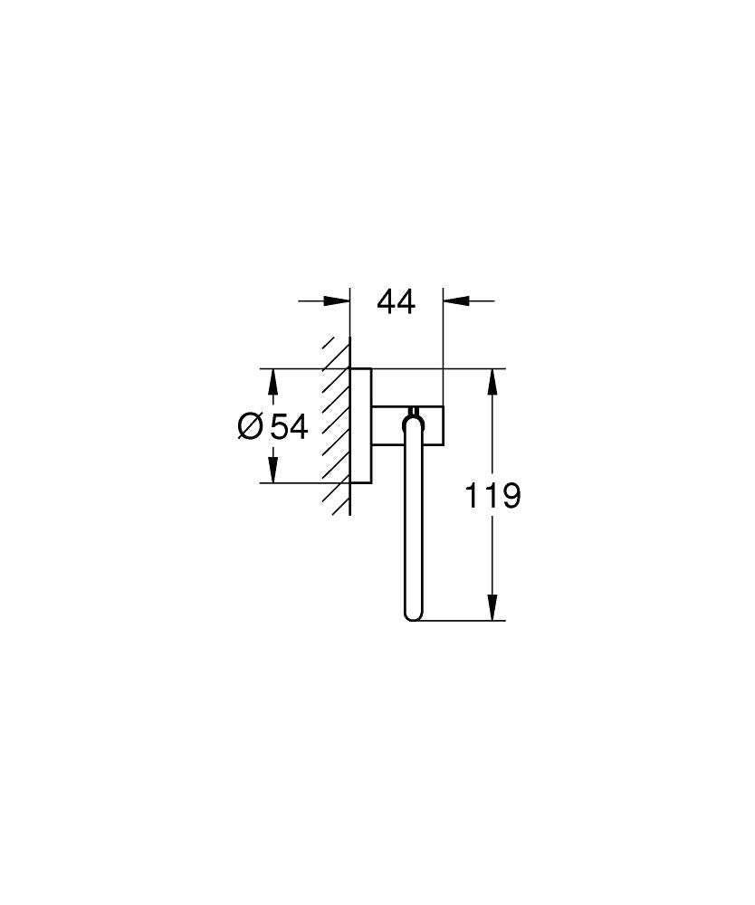 Grohe 40689En1 Essentials Wall-Mounted Toilet Paper Holder, Brushed Nickel Infinity Finish