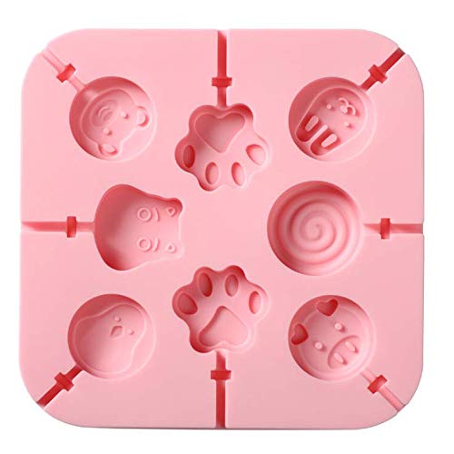 Aeyistry Creative Animals,Lollipop And Cat'S Paw Shaped Fondant Mold,Chocolate Candy Silicone Cake Mould,Fondant Cake Decorating