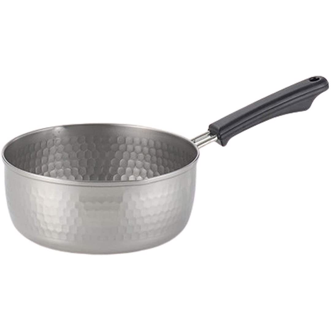Tikusan Yukihira Pan Traditional Japanese Saucepan Stainless Steel Made In Japan With Two Sided Pour Spouts (7.9Inch(20Cm))