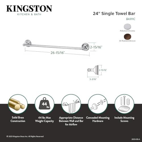 Kingston Brass BA911ORB Laurel 24'' Towel Bar  Oil Rubbed Bronze