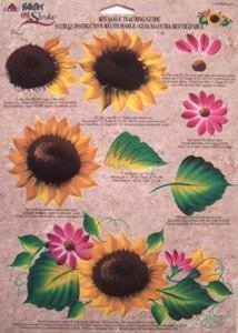 Donna Dewberry N//A Folk Art One Stroke Reusable Teaching Guide-Sunflower