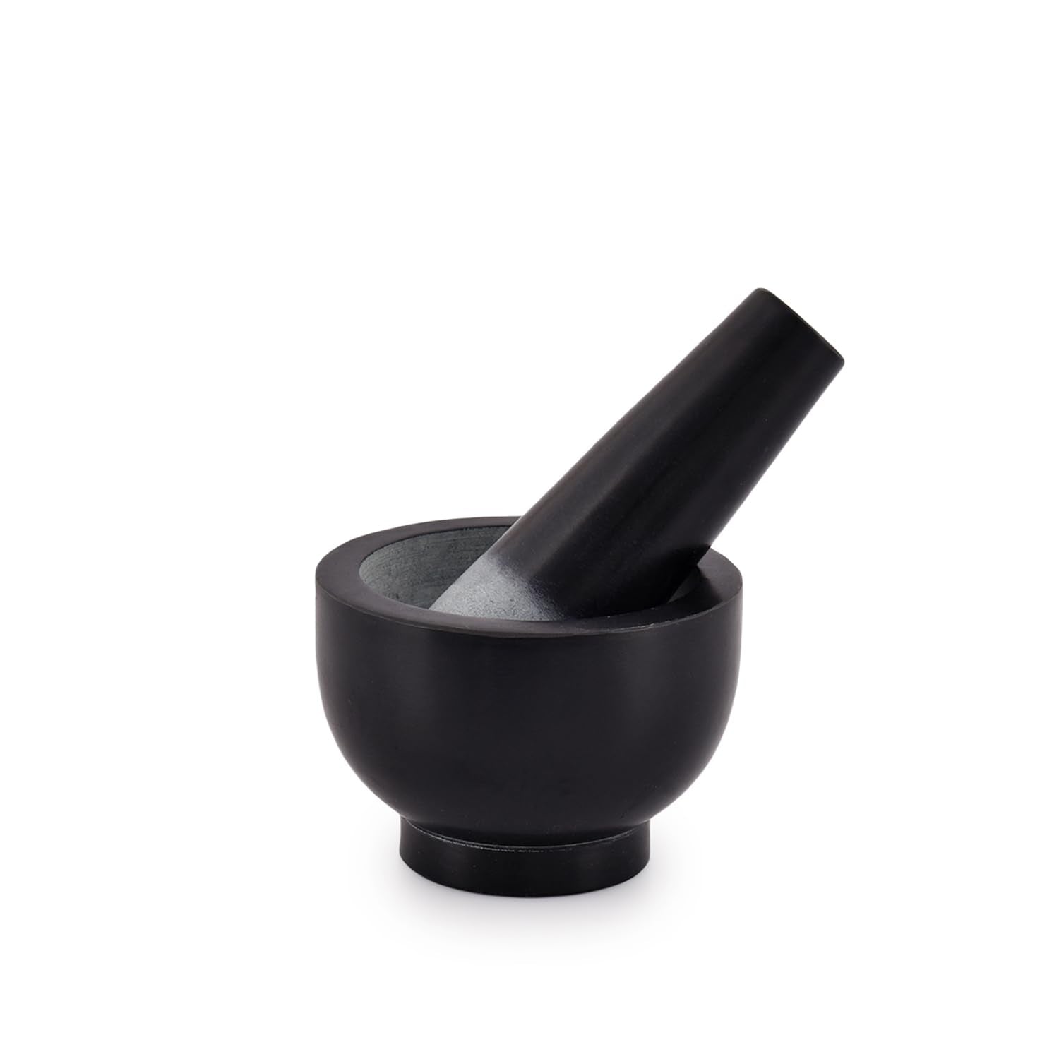 Kaizen Casa Stone Mortar And Pestle, For Grind Spices, Powder Pesto, Mash Herbs, Crush Pills, Regular Size (3.75 ''X2.75 '' Mort