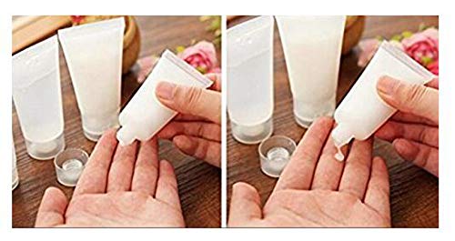 20Pcs 5Ml/5G/0.17Oz Small Empty Refillable Clear Plastic Travel Soft Tubes Cosmetic Sample Packing Vial Container Bottles For Sh