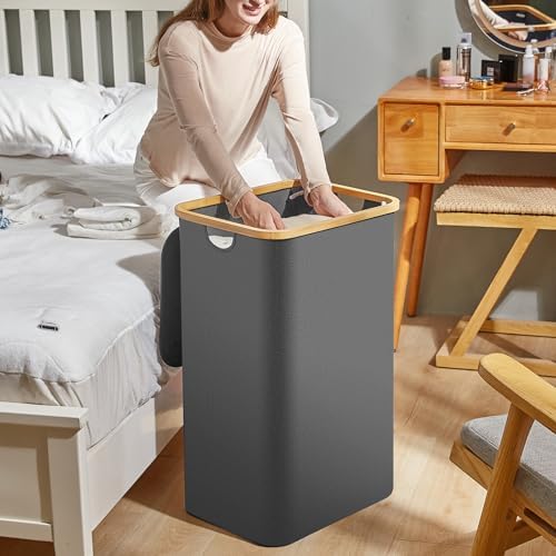 Bathola Laundry Basket With Lid, 120L Clothes Hamper For Laundry Basket, Laundry Hamper Organizer For Bedroom, Laundry Room, Dir