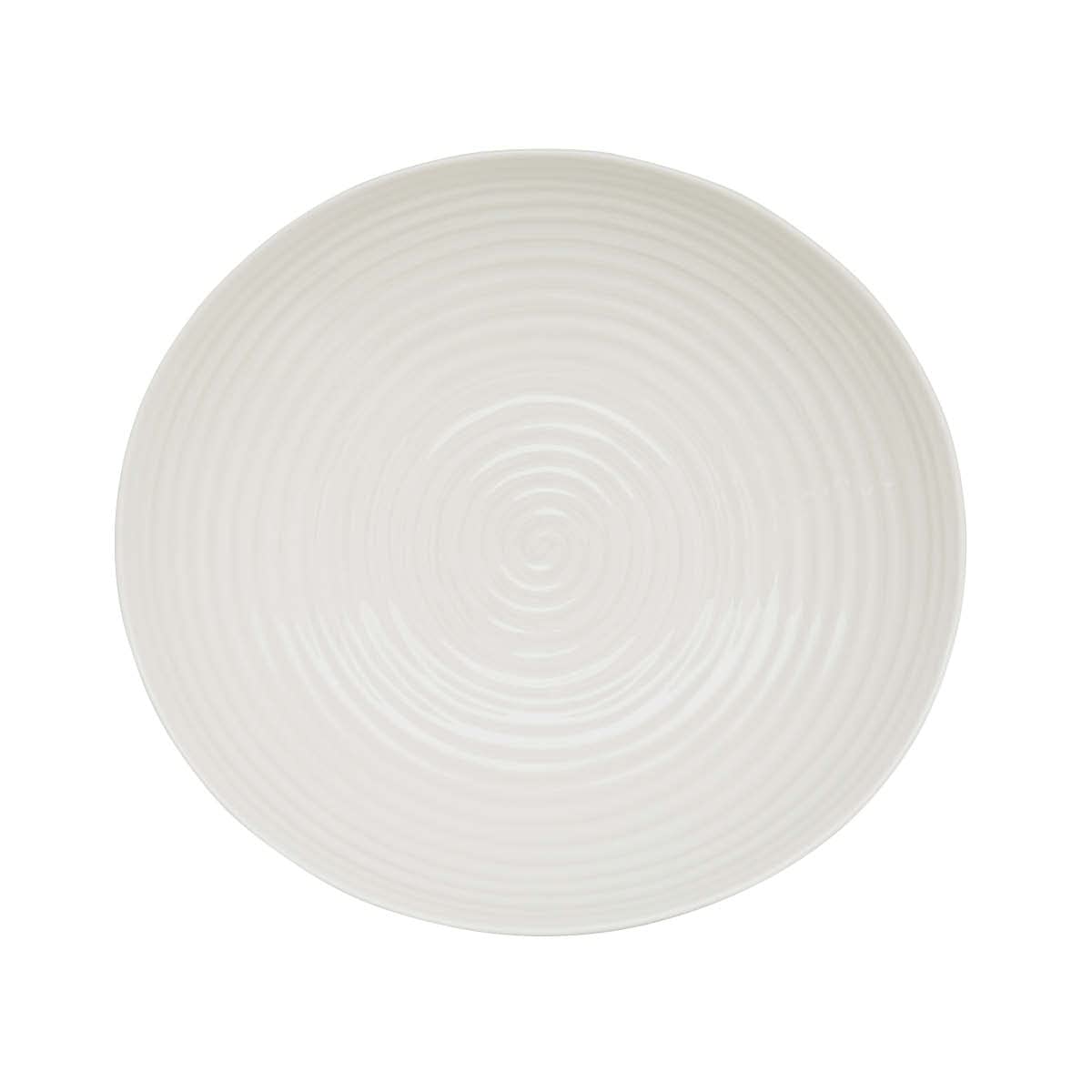 Portmeirion Sophie Conran White Pasta Serving Bowl | 12 Inch Serving Bowl For Salad, Pasta, And Fruit | Made From Fine Porcelain