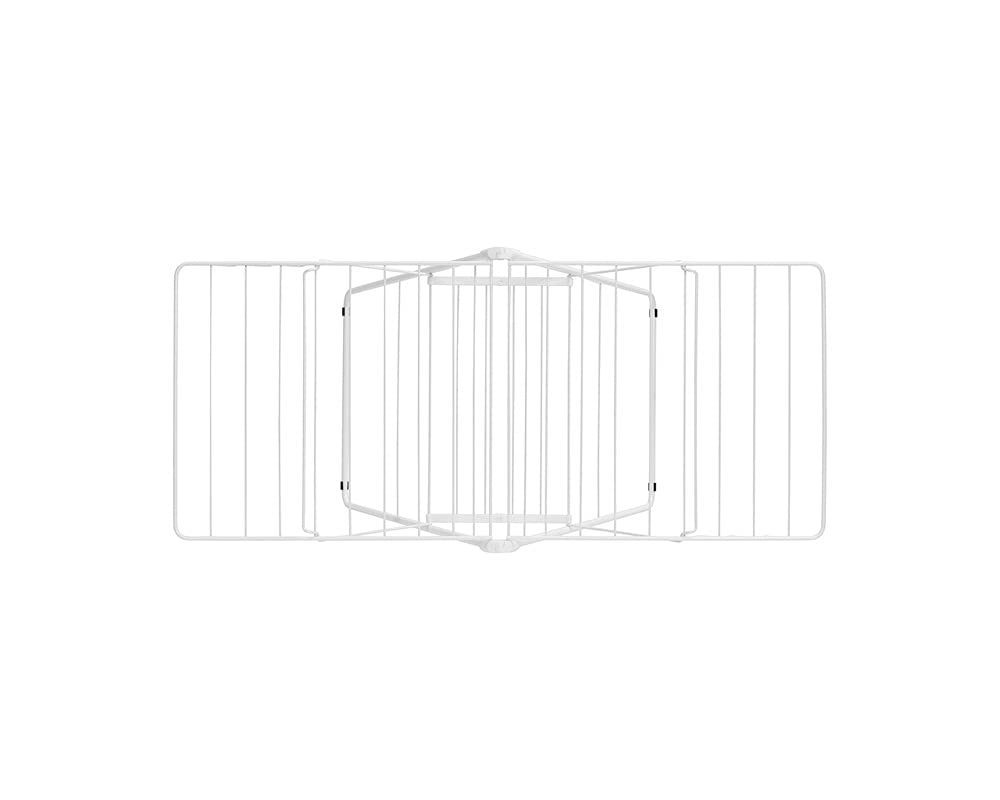 Brabantia HangOn Laundry Drying Rack (20m / Fresh White) Compact  Foldaway  Adjustable Indoor Stainless Steel Clothes Horse