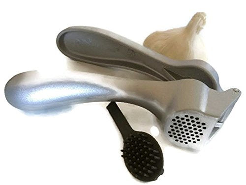 Pampered Chef Garlic Press 2575  Easy Squeeze, Rust Proof, Ergonomic Handle  Professional Garlic Mincer & Ginger Press with Ha
