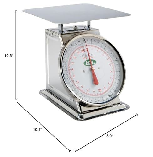 Lem Products 44 Lb. Stainless Steel Scale, Silver