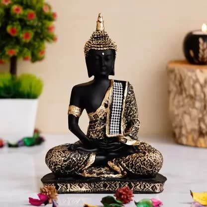 Yaayi Religious Idol Of Lord Gautam Buddha Statue For Home Decor | Lord Buddha Idols For Gift | Showpiece For Living Room In Hom