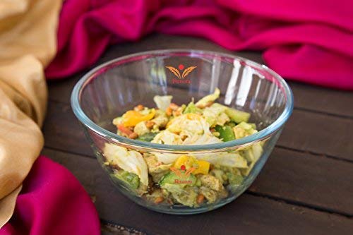 Femora Borosilicate Glass Mixing Bowl, Microwave Safe Bowl, Oven Safe, 700 ML, Pack of 1