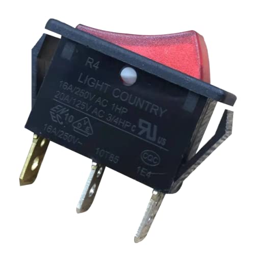 Kongv Rocker Switch Lighted On Off For 120927-24 120 Volt Fmi Desa Electric Fireplaces