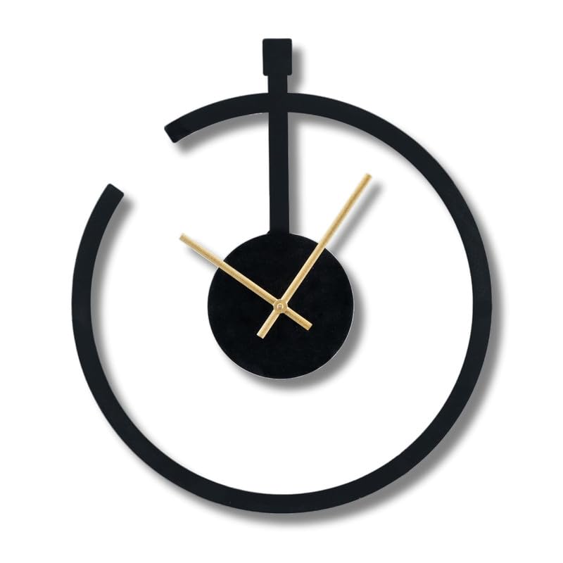 Rap Creation Metallic Analog Wall Clock For For Home, Office, Living Room, Bedroom, Kids Room And Kitchen (40 X 40 Cm) | Big Siz