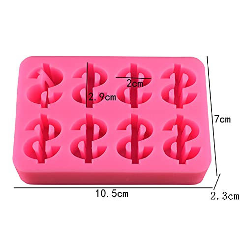 Playing Mold Mini 8 Dollar Sign Cavity Silicone Molds For Diy Cake Fondant Biscuit Cookies Soap Sugar Pudding Chocolate Hard Can