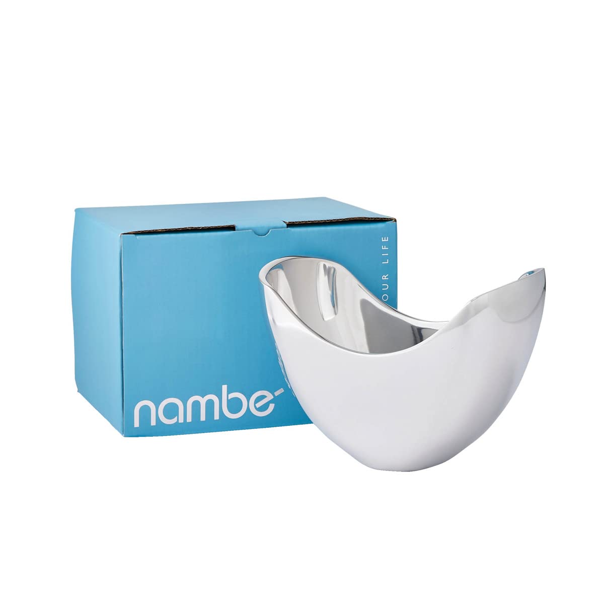 Nambe -Serveware Collection - Arc Bowl 46 Oz. Capacity - Measures At 9.5'' X 6.5'' X 7'' - Made With Nambe Alloy - Designed By A