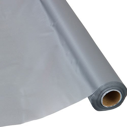 QSD Silver Grey Tablecloth Roll-300 Feet Long (26 Colors) - NO Folds or CREASES (Super Fast Set UP)