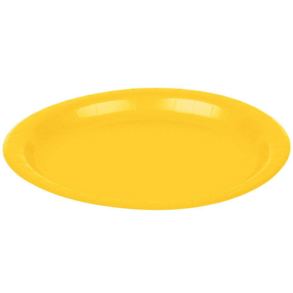 Yellow Sunshine Disposable Paper Plates - 6.75'', 20 Count - Perfect For Birthdays, Weddings, Baby Showers