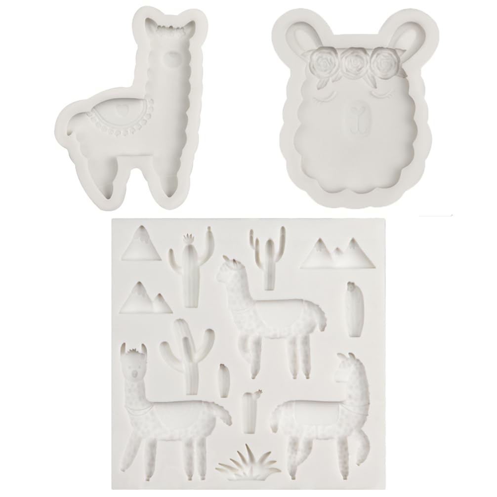 Llama Fondant Silicone Molds Sugarcraft Cake Decorating, Cupcake Topper, Polymer Clay, Epoxy Resin Art