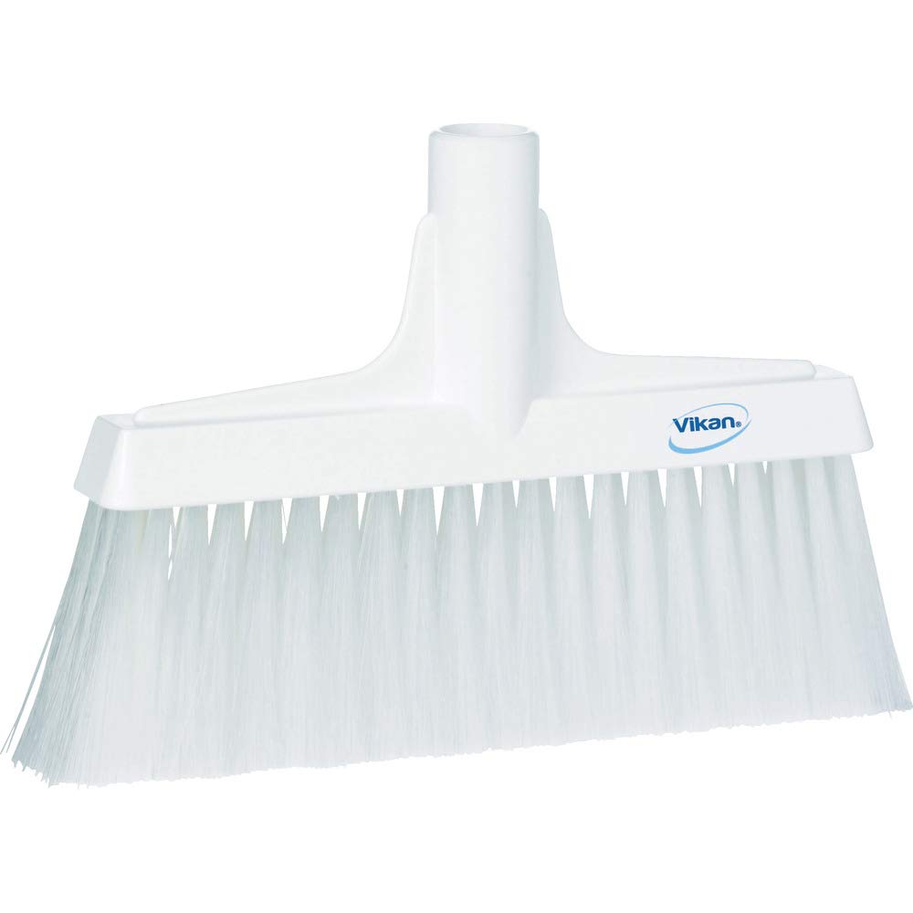 Vikan, White Broom,Lobby,Soft/Stiff,10.25'',Pp/Pet, 3104
