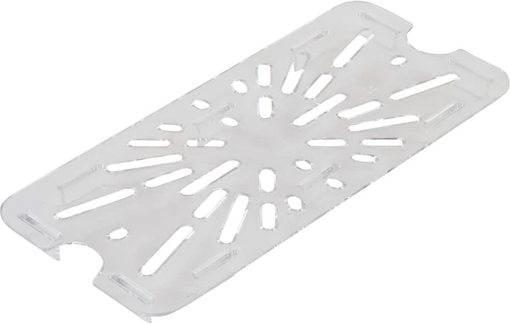 1/3 Gn Camwear Drain Shelf, Fits 32, 34, 36 And 38Cw, Clear Polycarbonate, Nsf (6 Pieces/Unit)