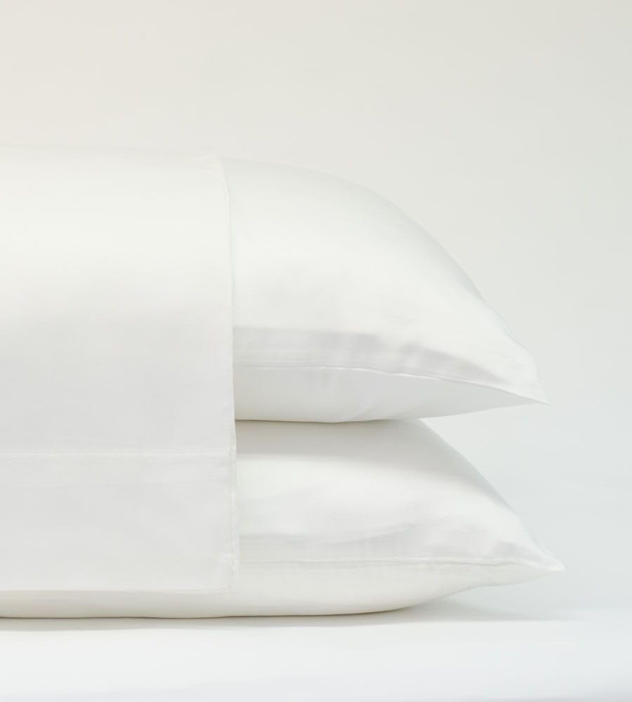 Classic Bamboo Pillowcase Set - White-Standard By Cariloha For Unisex - 2 Pc Pillowcase