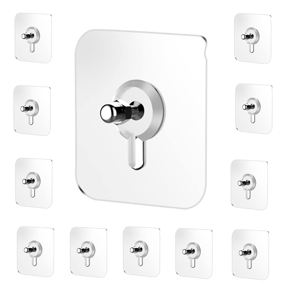 Raymox Adhesive Hooks Heavy Duty Photo Frame Wall Hooks, Nail Hook For Hanging Coat, Towel Robe Hook Rack Wall Mount Bathroom A