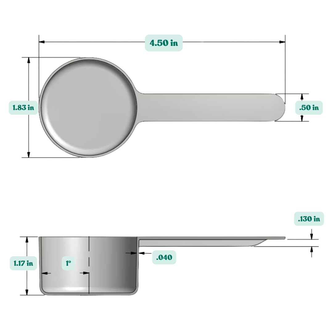 3 Tablespoon (1.5 Oz.  43 mL) Long Handle Scoop for Measuring Coffee  Pet Food  Grains  Protein  Spices and Other Dry Goods (Pack of 1)
