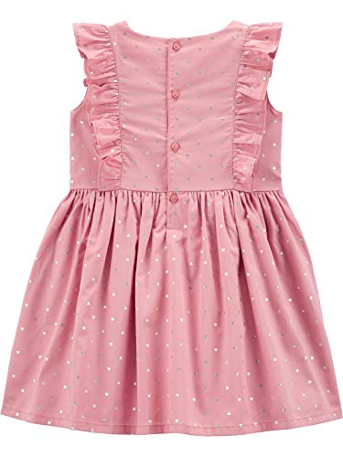 Simple Joys By Carters Toddler Girls 2-Piece Special Occasion Dress And Cardigan Set, Pink, Dots, 3T
