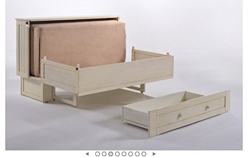 Night & Day Furniture Mur-Clv Wh And Mnd-Gmf-Tri-Qen Murphy Cabinet Bed With Mattress, Queen, White