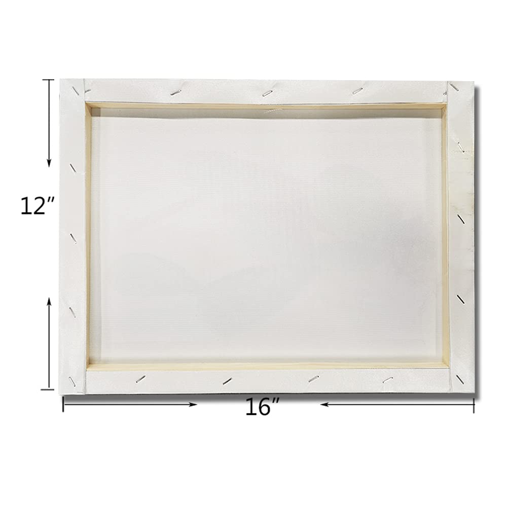 Rinsiken Highland Cattle Wall Art With Long Horns Picture - Highland Cow Print On Canvas Painting 12X16 Inches Artwork For Home