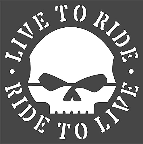 Kachi Pencil Art & Craft Layering Stencil, Live To Ride 8X8 In Crafts, Arts, Scrapbooking  Painting On The Wall, Wood, Glass An