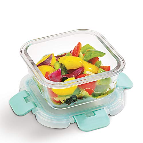 Allo Foodsafe Glass Containers With Lids, Lunch Boxes For Office With Break Free Lock, Oven Microwave Safe, High Borosilicate Me