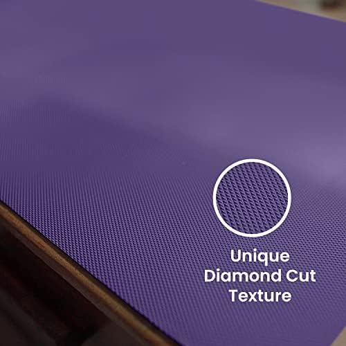 ElastPro (45cmX3m) Purple Food Grade EVA Anti Slip MatSheet for Fridge, Kitchen, Drawer, Shelf Liner, Table (Diamond Texture, Pu