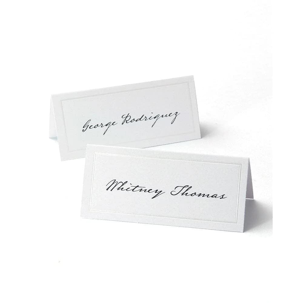 Gartner Studios White Pearl Place Cards, 3.75    X 1.75    48 Count