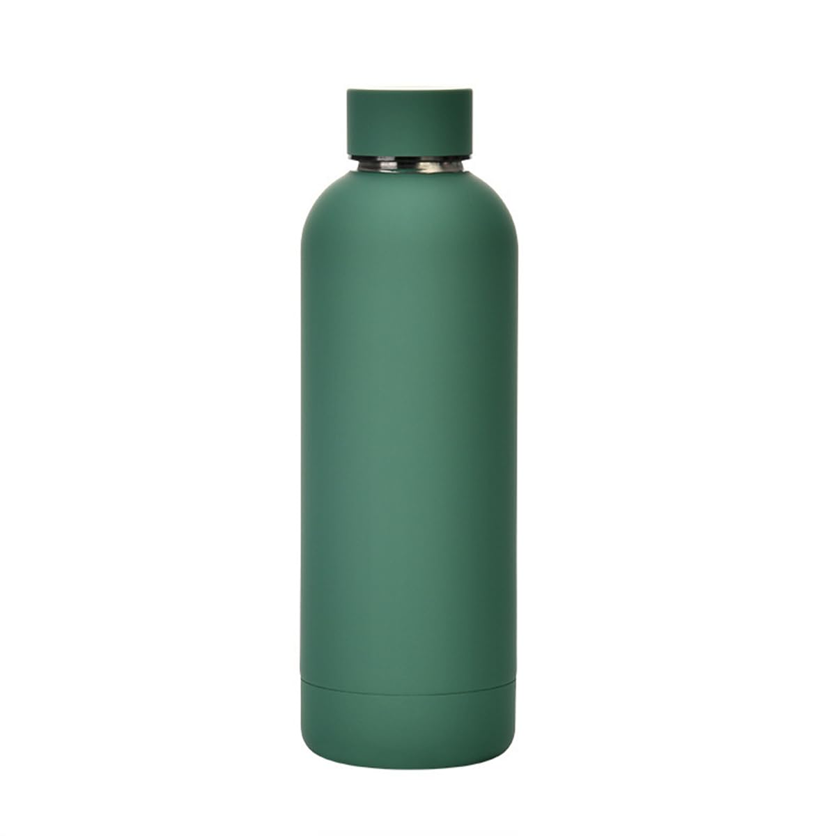 FAMKX 17oz Stainless Steel Insulated Narrow Mouth Sports Water Bottle, Double wall Cola Shape Vacuum flask (500ml, Dark green)