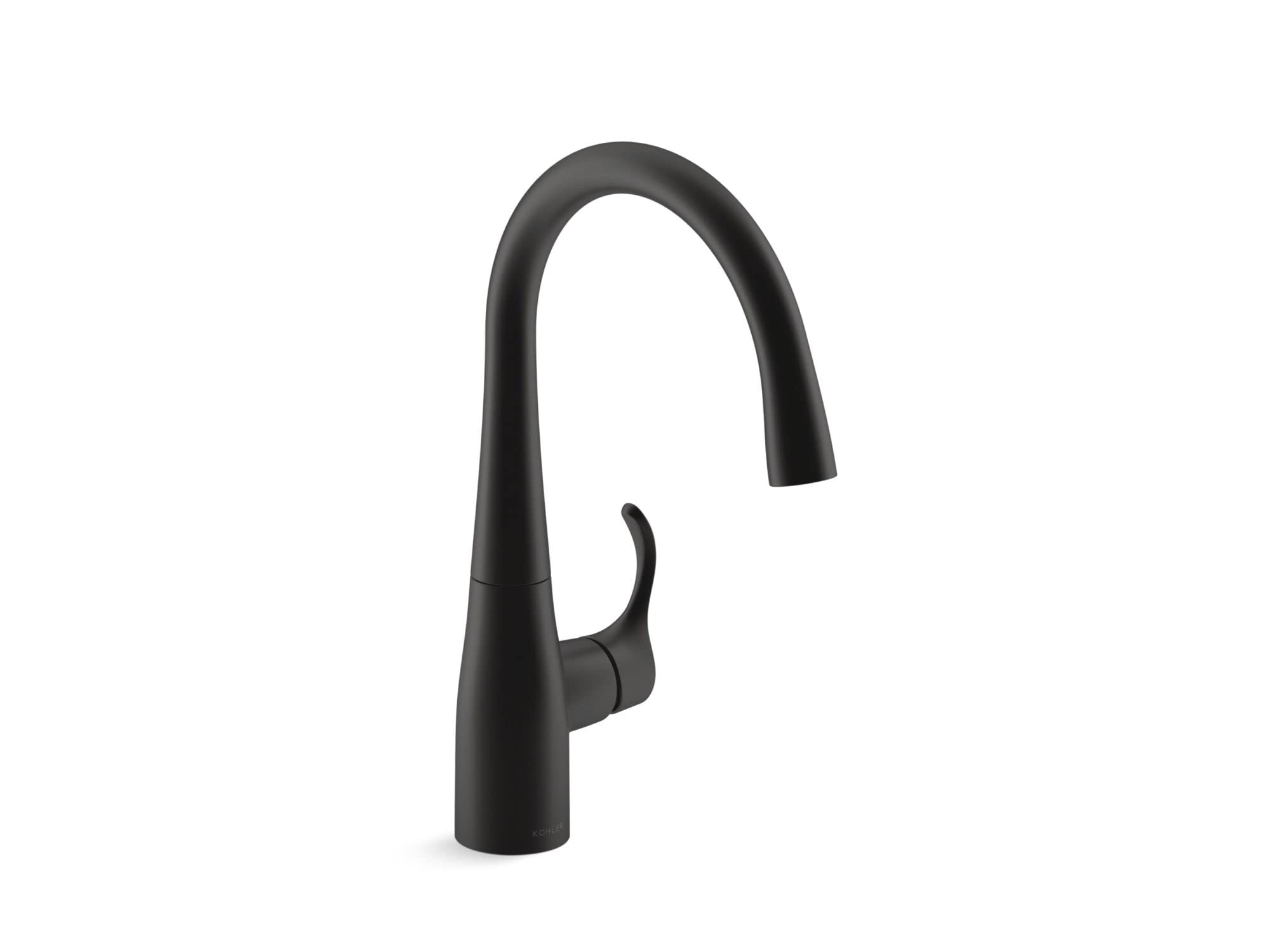 Kohler K-22034-Bl Simplice Single Handle Kitchen Bar Faucet, Prep Sink Faucet, Wet Bar Faucet, Faucet For Bar Sink, Matte Black