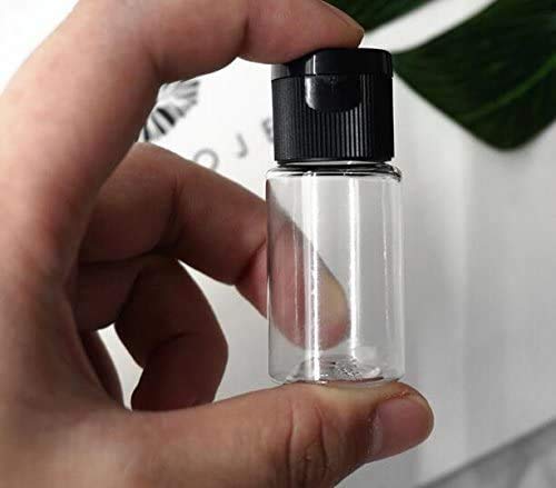 12Pcs 10Ml/0.33Oz Empty Plastic Sample Bottle Container Jar Pot Vial With Flip Lid Perfect For Emollient Water Shower Gel Emulsi