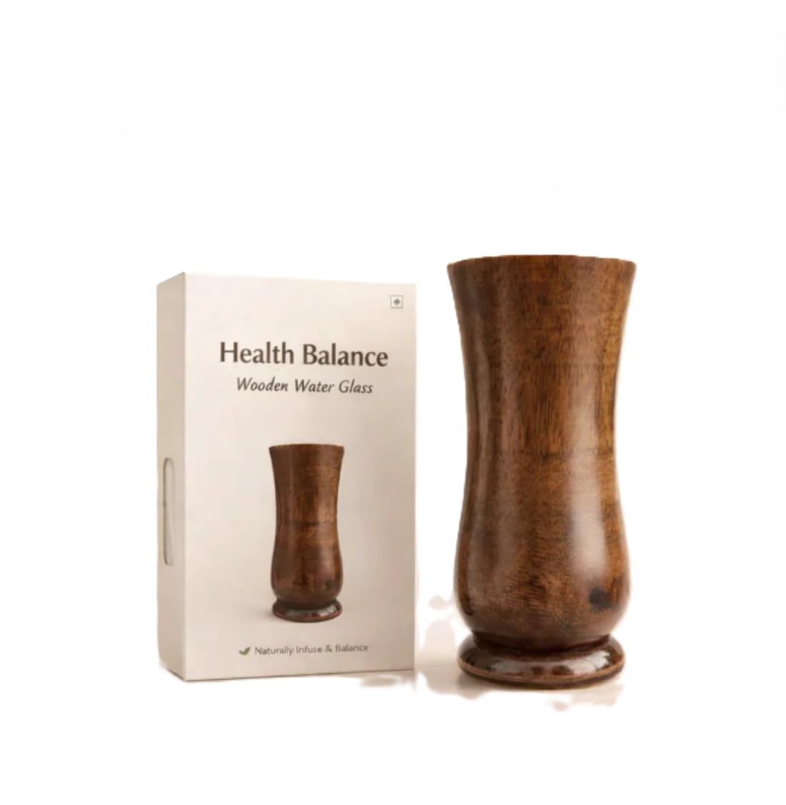 Sugar Balance Wooden Water Glass | Natural Handcrafted Wooden Drinking Cup | Reusable EcoFriendly Wooden Tumbler for Daily Wate