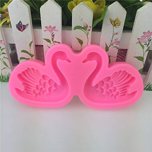 1Pc Cute 3D Beautiful Swan Silicone Mold For Diy Pudding Chocolate Crystal Candy Desserts Ice Cube Gum Paste Cupcake Cake Topper