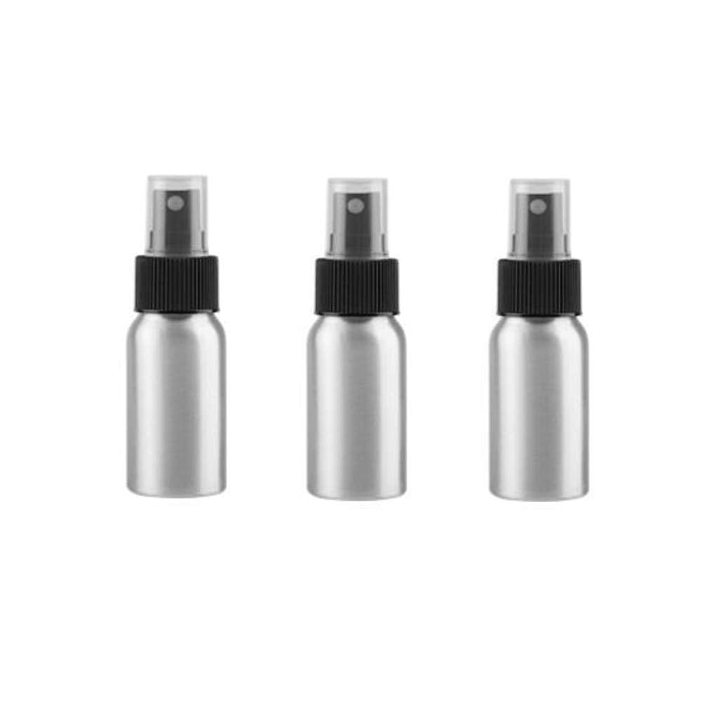 Sybl 3 Pcs Aluminum Water Bottles Fine Mist Spray Bottle With Black Pump Sprayer Empty Sample Atomizer Containers For Essential
