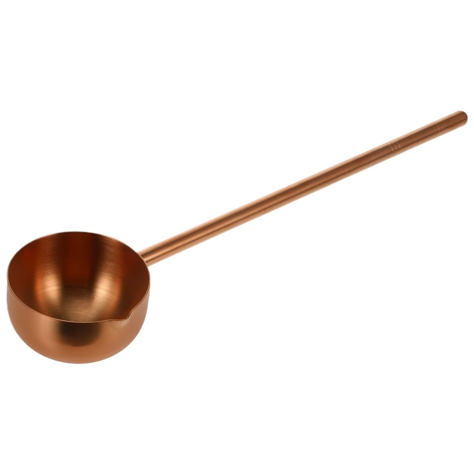 1pc Flour Stainless Steel Spoon Coffee Scoop Thicken Water Ladle Kitchen Ladles for Cooking Serving Soups(Copper color)