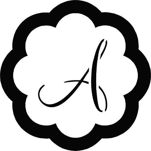 Designer Stencils Emily'S Mini Monogram Set Cookie Stencil, Beige/Semi-Transparent, 1 Inch Letters