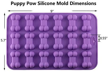 Silicone Molds Puppy Dog Paw And Bone Mold For Dog Treats, Homemade Non-Stick Food Grade, Chocolate, Candy, Jelly, Ice Cube Mold