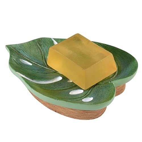 Avanti Linens - Soap Dish, Countertop Decor, Palm Tree Leaves Inspired Home Decor (Viva Palm Collection)