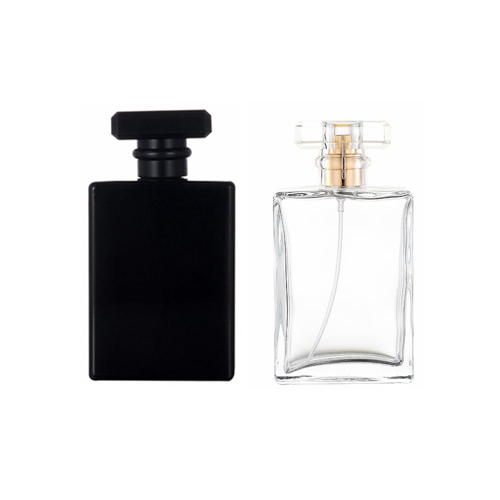 Yorror 100Ml Glass Perfume Atomizer,2 Pcs Empty Refillable Perfume Spray Bottle For Men And Women,Portable Fragrance Fine Mist S