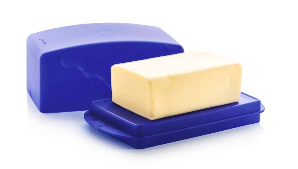 Newtupperware Impressions 1 Lb Butter Dish Tokyo Blue