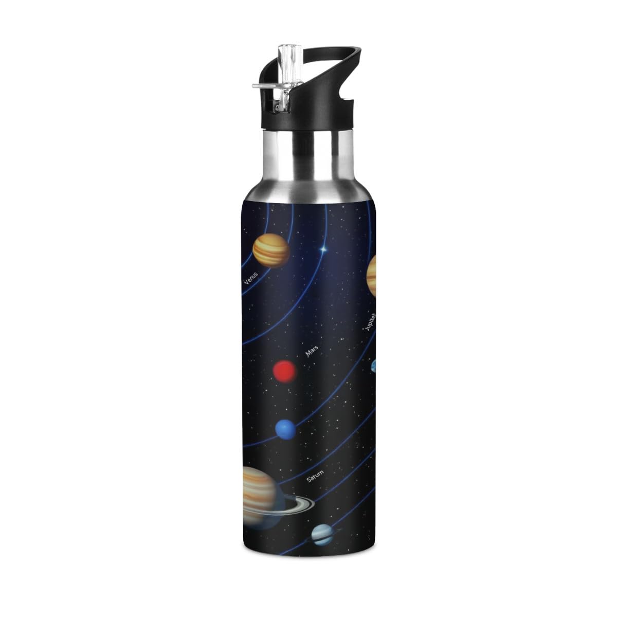 Space Solar System Planet Water Bottle Vacuum Insulated Stainless Steel Mug