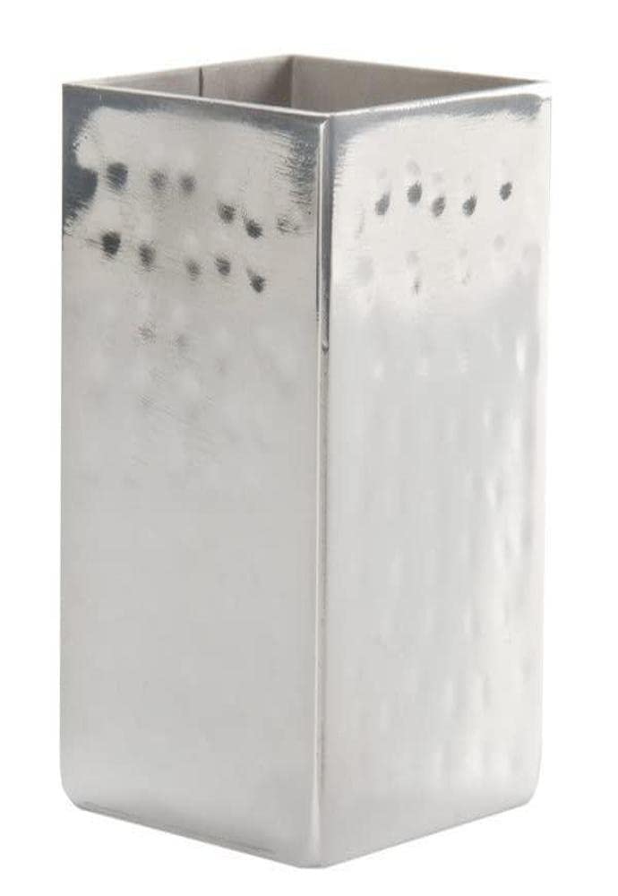 American METALCRAFT, Inc. HMSPT5 Sugar Packet/Cube Holder, Hammered, Square, 2 Dia., 2-3/4 H
