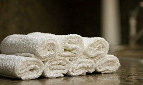 Quba Linen 100% Cotton - Wash Cloth Set - Pack Of 24, Flannel Face Cloths, Highly Absorbent And Soft Feel Fingertip Towels (Whit